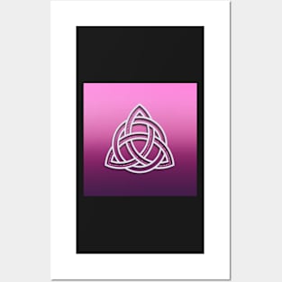 Wicca symbol and gradient pinks Posters and Art